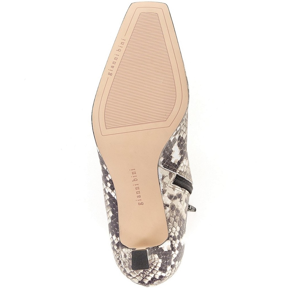 NWOB $129 Giani Bini Palmero Snake Print Snip Toe Kitten Heel Booties - Picture 5 of 9